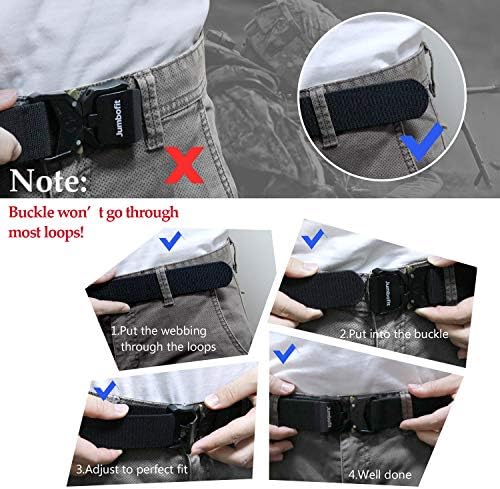 Jumbofit Tactical Belt for Men and Women, Military Work Belt Nylon - Image 8