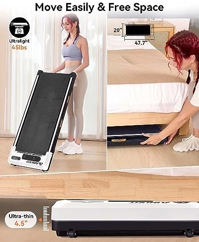 AIRHOT Walking Pad, 2 in 1 Under Desk Treadmill of Compact Space, 2.5HP Quiet - Image 7