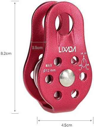 Lixada 20KN Fixed Single Pulley Rock Climbing Rescue Mountaineering Aloft Work Caving - Image 7