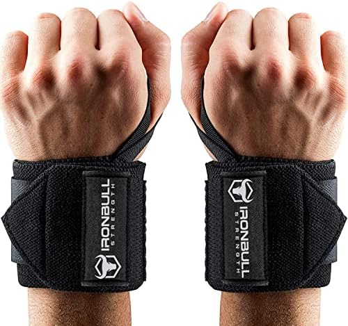Wrist Wraps (18" Premium Quality) for Powerlifting, Bodybuilding, Weight Lifting