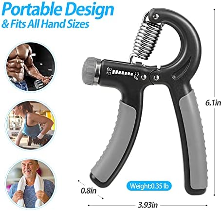 NIYIKOW 2 Pack Hand Grip Strengthener, Grip Strength Trainer, Adjustable - Image 6