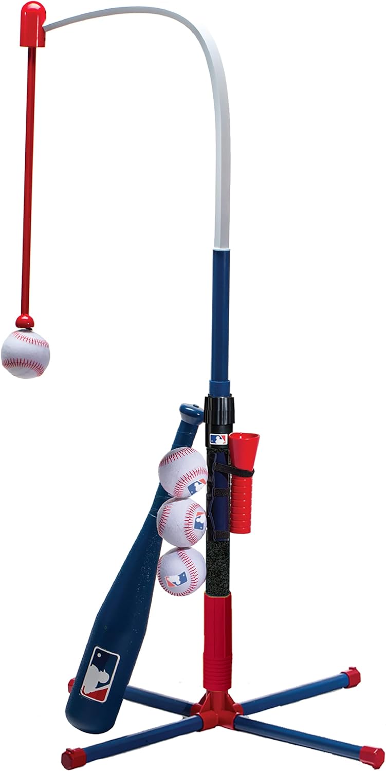 Franklin Sports Grow-with-Me Kids Baseball Batting Tee + Stand Set for Youth