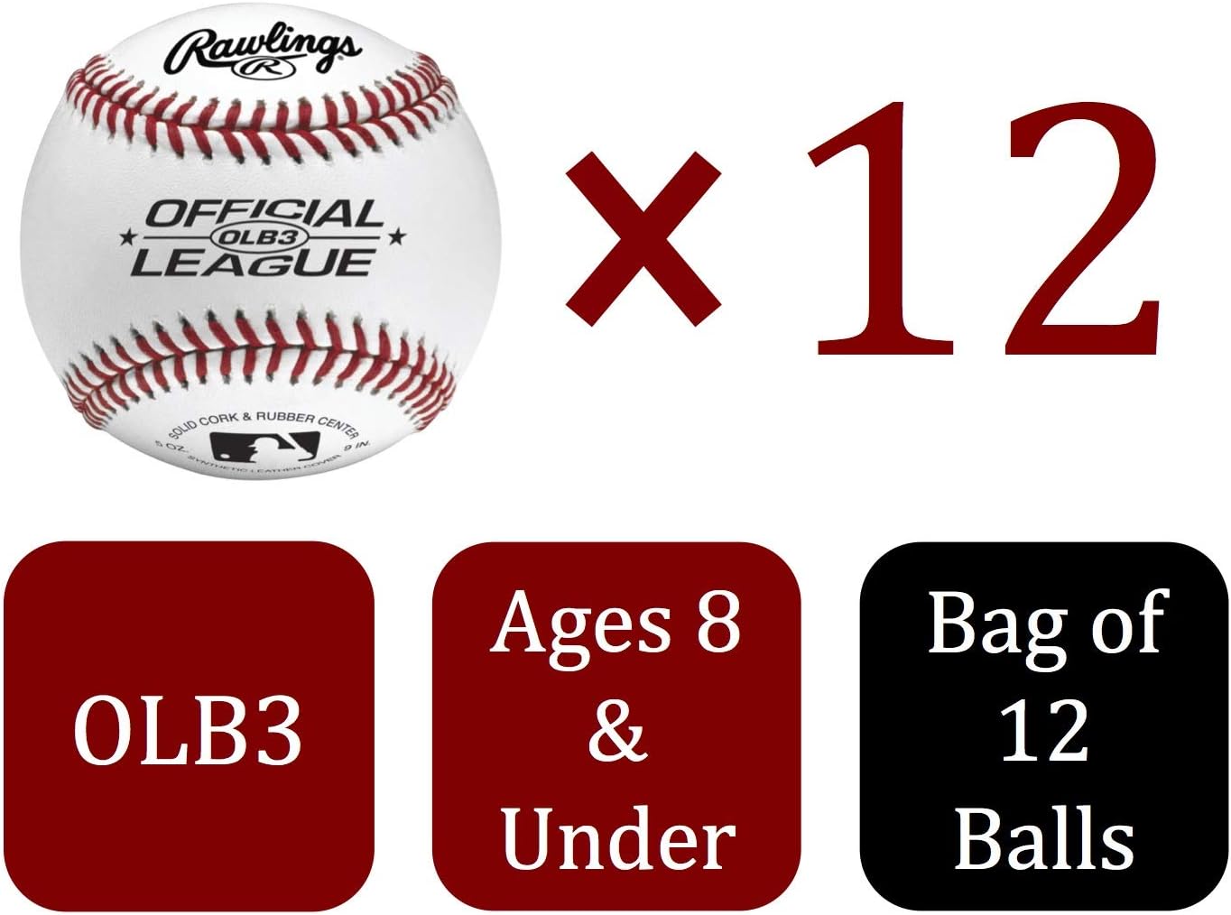 Rawlings | Official League Recreational Use Practice Baseballs | Youth - Image 3