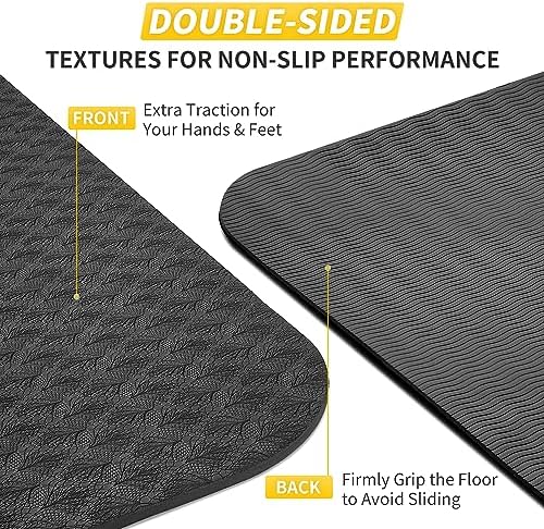 CAMBIVO Extra Thick Yoga Mat for Women Men Kids, Professional TPE Yoga Mat - Image 3