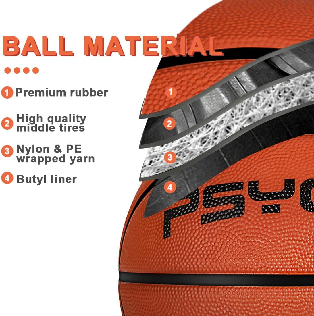 Wisdom Leaves Mini Rubber Basketball,Small Basketball for kids/Toddler - Image 4