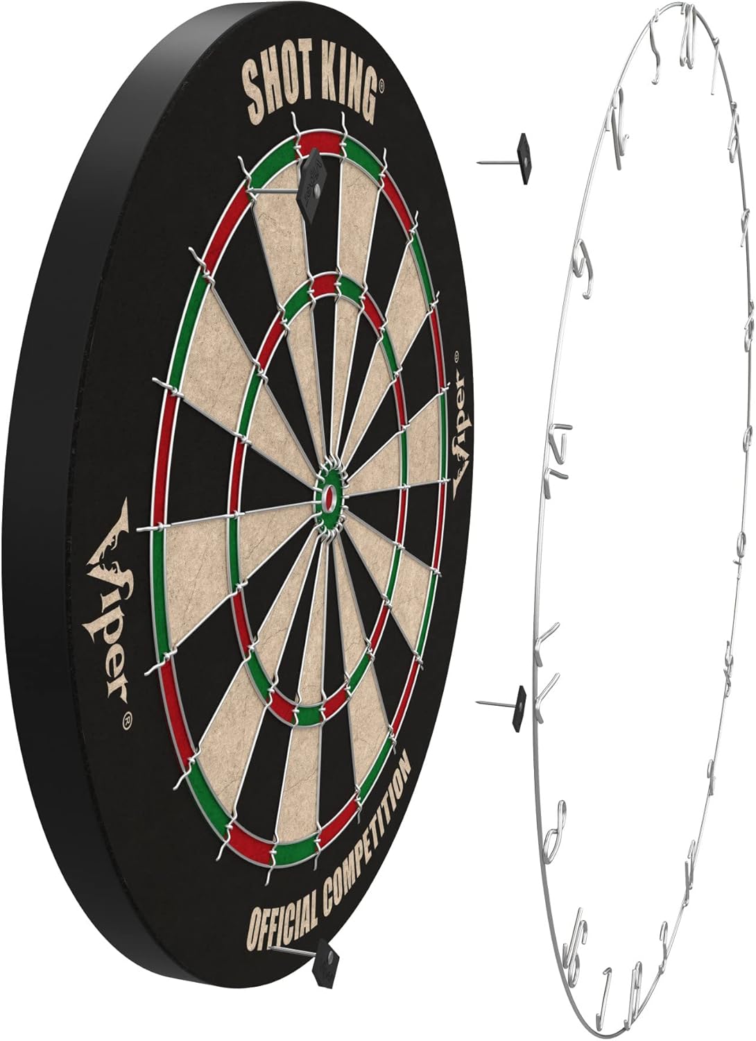 Viper by GLD Products Shot King Regulation Bristle Steel Tip Dartboard Set - Image 4