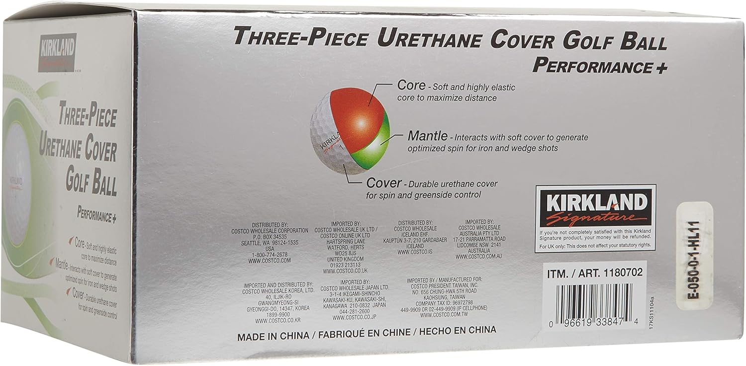 KIRKLAND SIGNATURE 3-Piece Urethane Cover Golf Ball, 2-Dozen, White - Image 2