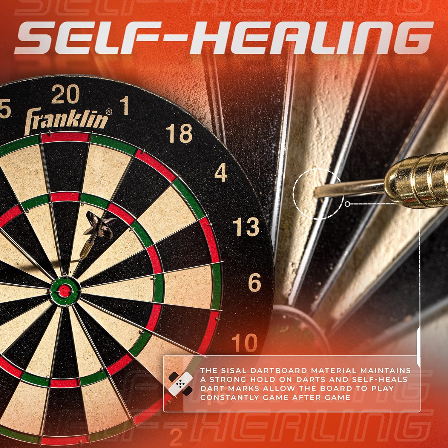 Franklin Sports Professional Dartboard - Image 6
