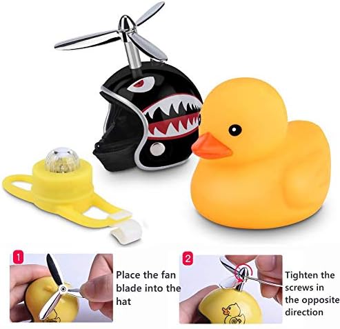 NEKRASH Duck Bike Bell, Rubber Duck Bicycle Accessories with LED Light - Image 6