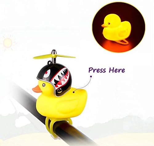 NEKRASH Duck Bike Bell, Rubber Duck Bicycle Accessories with LED Light - Image 3