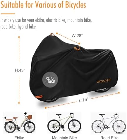 Bike Cover, DYDAPEN Bicycle Covers Outdoor Storage Waterproof Protect - Image 3