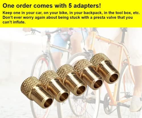 Presta to Schrader Valve Adapter for Bike, Inflate Presta Valve Tire - Image 6