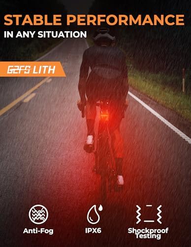 150 lm Rechargeable Bike Tail Light, IPX6 Waterproof Bicycle Rear Cycling 220° - Image 7